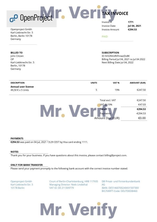 High-Quality Latvia Sellfy tax Invoice Template PDF | Fully Editable