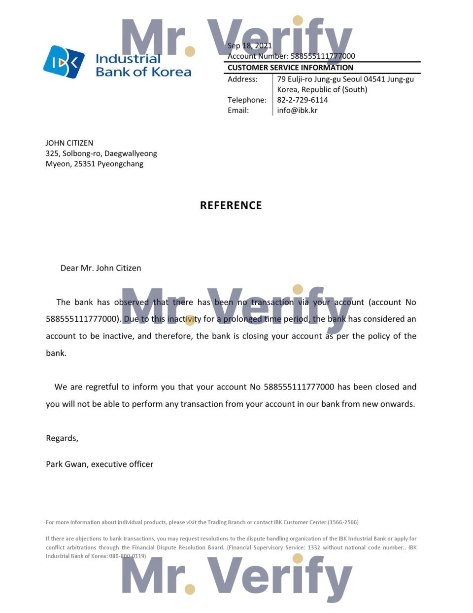 Download Korea Industrial Bank Reference Letter Templates | Editable Word