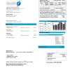 Kuwait Ministry of Electricity and Water utility bill template in Word and PDF format