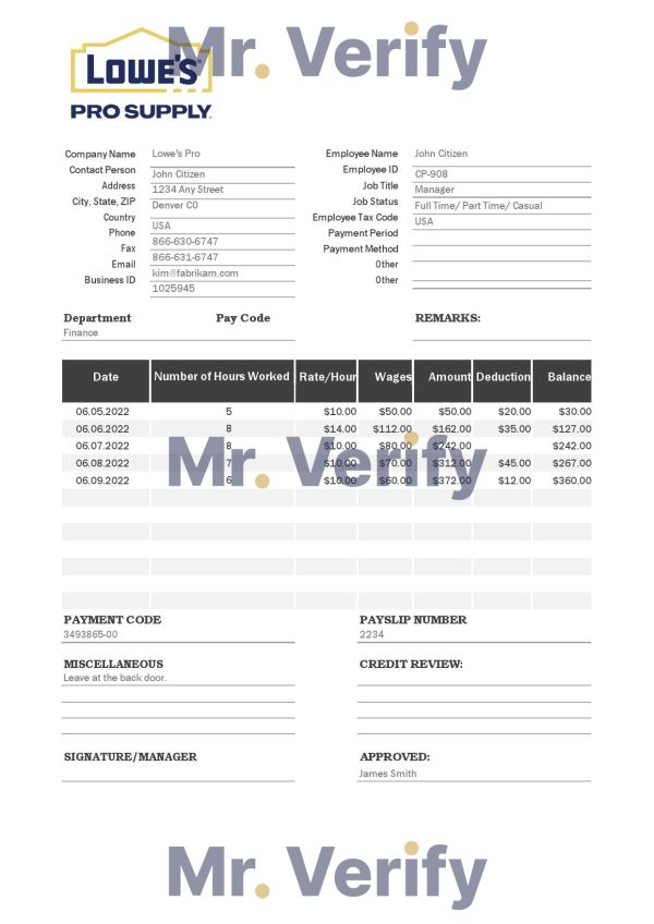 High-Quality USA Fayair Goods Invoice Template PDF | Fully Editable