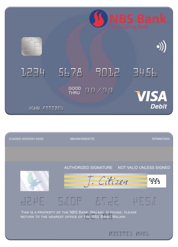 American Express Bank Credit Card psd template