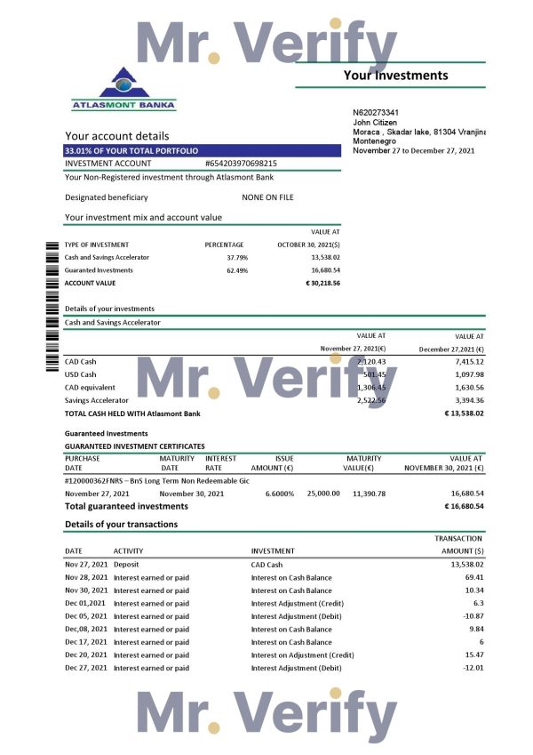 Montenegro Atlasmont Bank statement template Excel and PDF format .xls and .pdf 600x849 - Cart