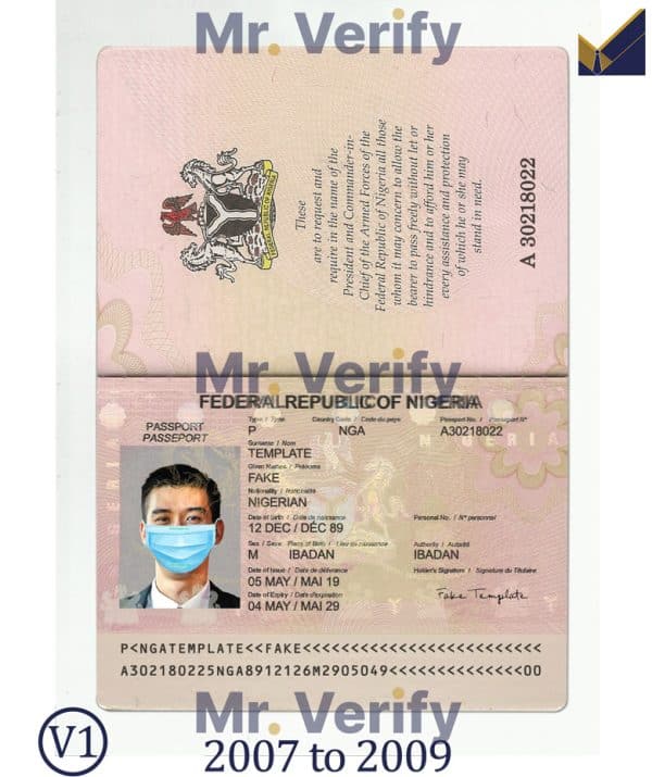 Nigeria Passport PSD Template
