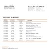 North Macedonia Capital Bank bank statement template in Word and PDF format