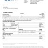 Paraguay BBVA bank statement template in Word and PDF format