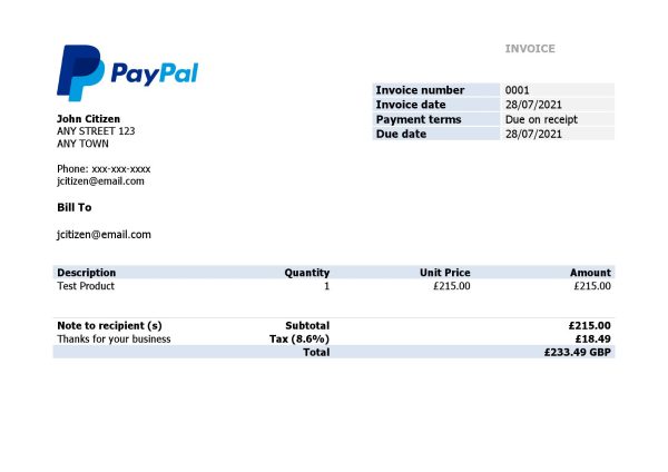PayPal invoice 600x424 - Cart