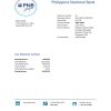 Philippines National Bank (PNB) proof of address bank statement template in Excel and PDF format