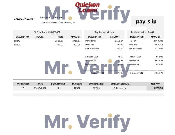 USA New York earnings statement Word and PDF template