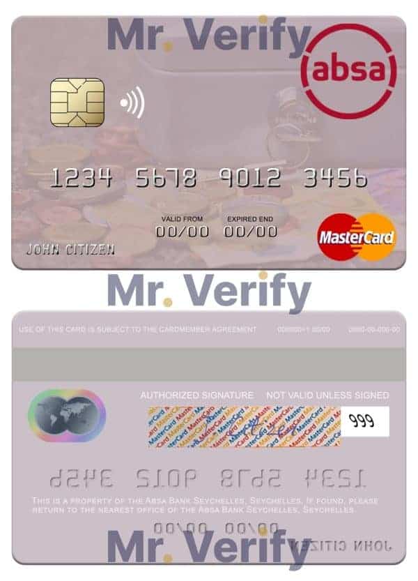Fillable Seychelles Absa Bank Seychelles mastercard Templates | Layer-Based PSD