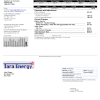 USA Texas Tara Energy utility bill template in Word and PDF format