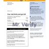 United Kingdom EDF utility bill template in Word and PDF format (3 pages)