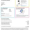 United Kingdom LoCO2 Energy utility bill template in Word and PDF format