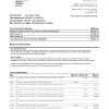 United Kingdom Santander bank statement template in Excel and PDF format (2 pages)