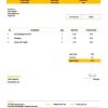 USA UPS invoice template in Word and PDF format