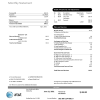 USA Texas AT&T telecommunications utility bill template in Word and PDF format (2 pages)
