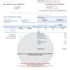 USA California City of Fountain Valley utility bill template in Word and PDF format