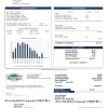 USA City of Missoula utility bill template in Word and PDF format