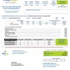USA California FireSide natural gas utility bill template in Word and PDF format