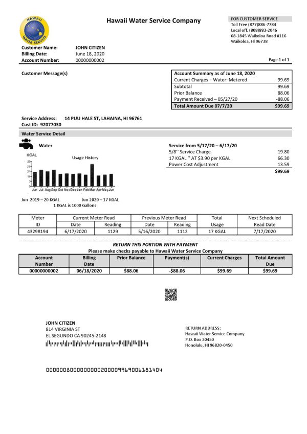 Chile Banco Bice bank statement template in Word and PDF format