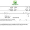 High-Quality USA Holiday Inn InterContinental Hotels Group Invoice Template PDF | Fully Editable
