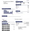 Usa Mansfield Texas utility bill template in Word and PDF format