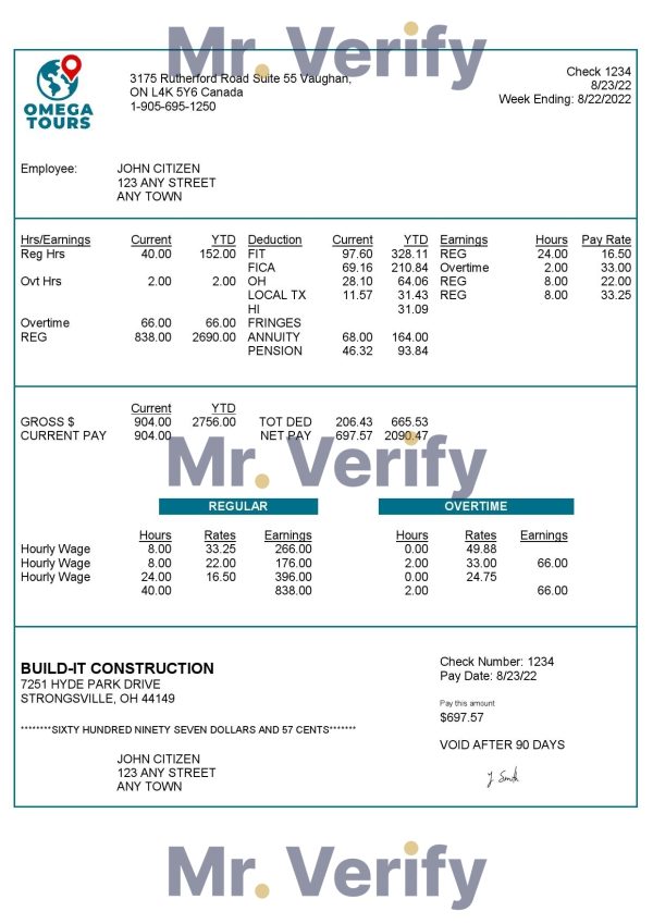 Canada Scotiabank bank statement Excel and PDF template, fully editable (AutoSum)