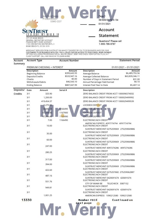 UAE First Abu Dhabi bank statement easy to fill template in Word and PDF format