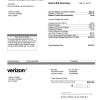 USA Verizon utility bill template in Word format, fully editable, version 2