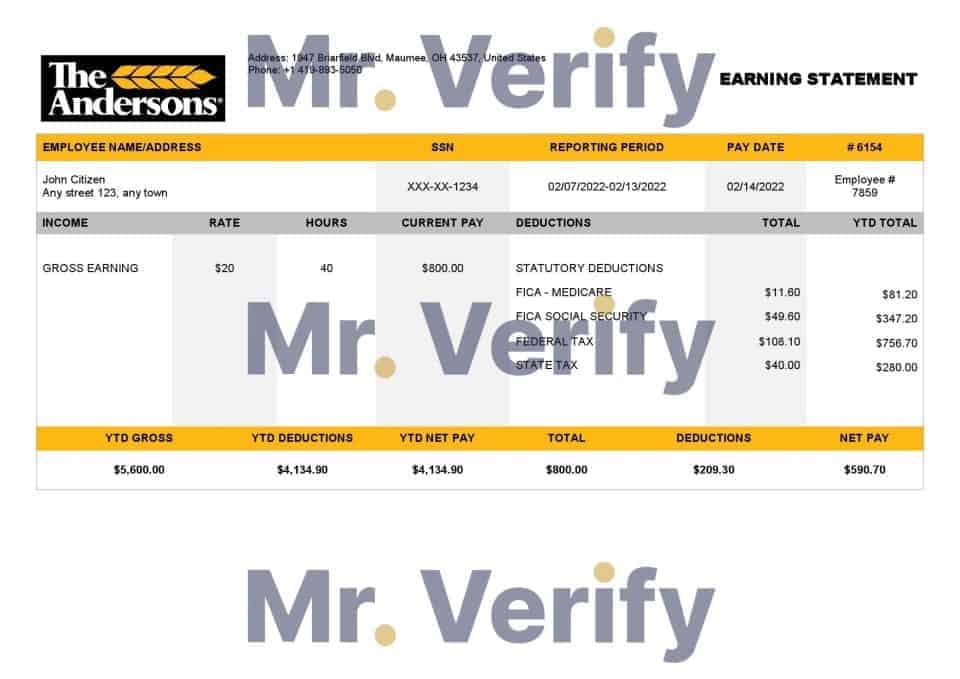 USA food production company employee sheet template in Word and PDF format