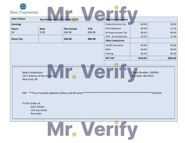 USA media company employee sheet template in Word and PDF format