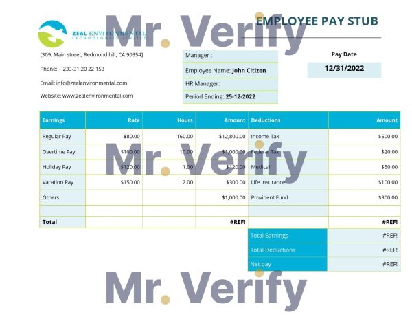 USA facility services company employee sheet template in Word and PDF format
