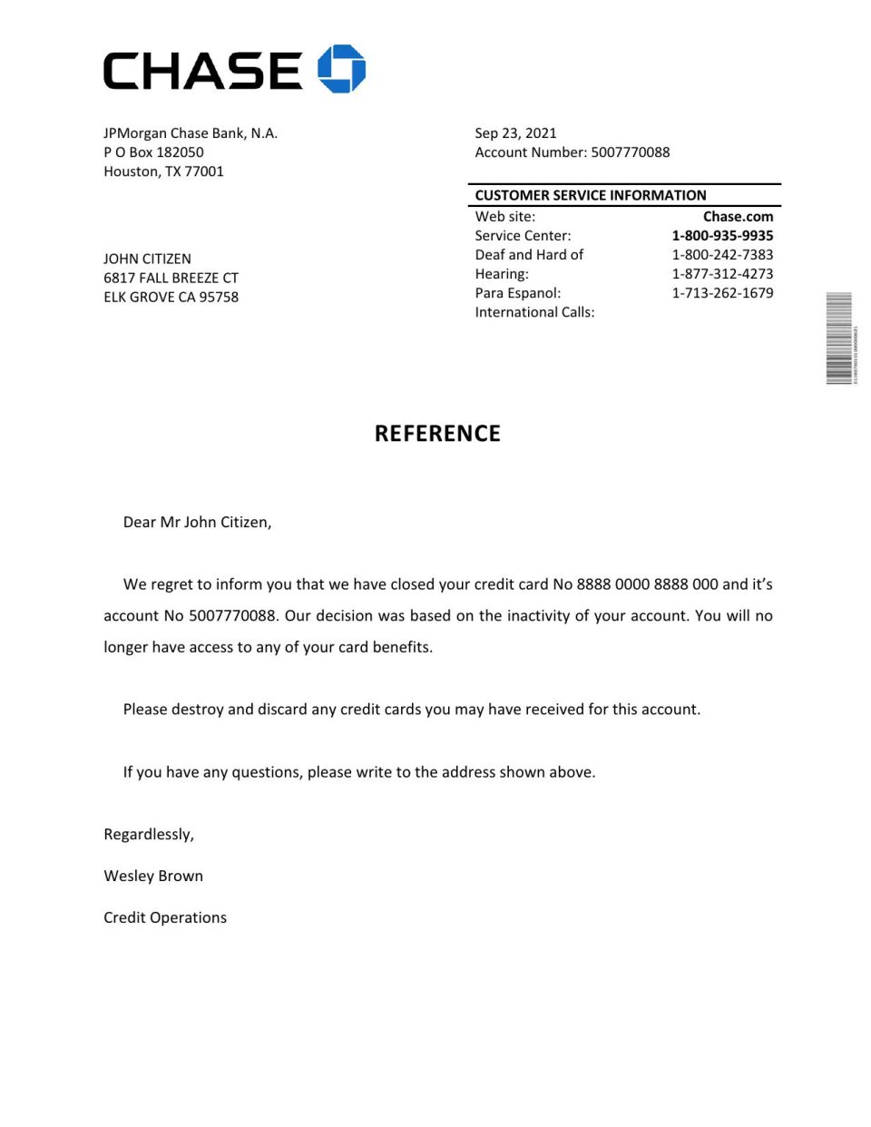 Download USA Chase Bank Reference Letter Templates | Editable Word