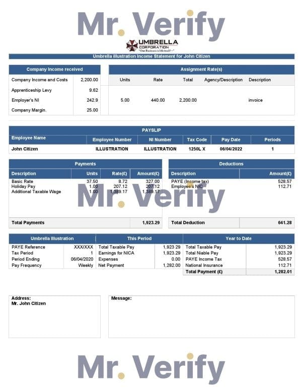 Australia Shield Geo consulting company pay stub Word and PDF template