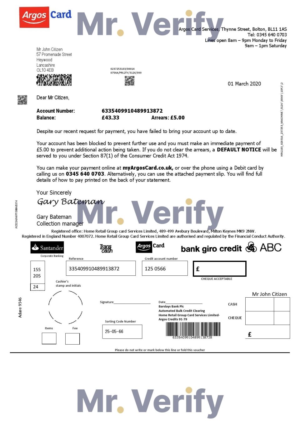 Download United Kingdom Argos card Bank Reference Letter Templates | Editable Word