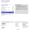 USA Philadelphia Xfinity utility bill Word and PDF template, 4 pages