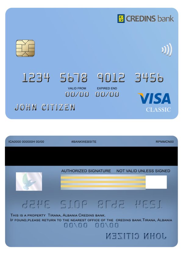Albania Credins bank visa debit card 600x833 - Cart