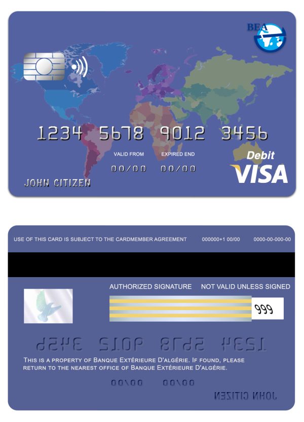 Algeria banque exterieure visa card 600x833 - Cart