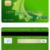 Editable Bolivia Ganadero bank visa card Templates in PSD Format