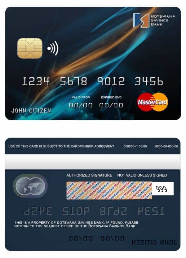 Editable Andorra Morabank mastercard Templates in PSD Format