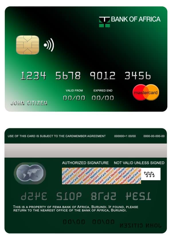 Editable Belize Choice bank mastercard Templates in PSD Format