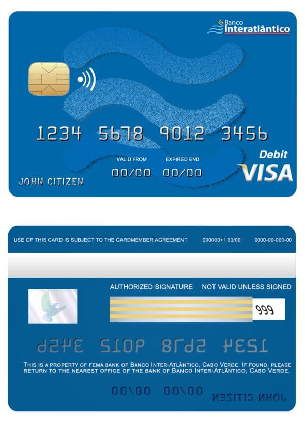 American Express Bank Credit Card psd template