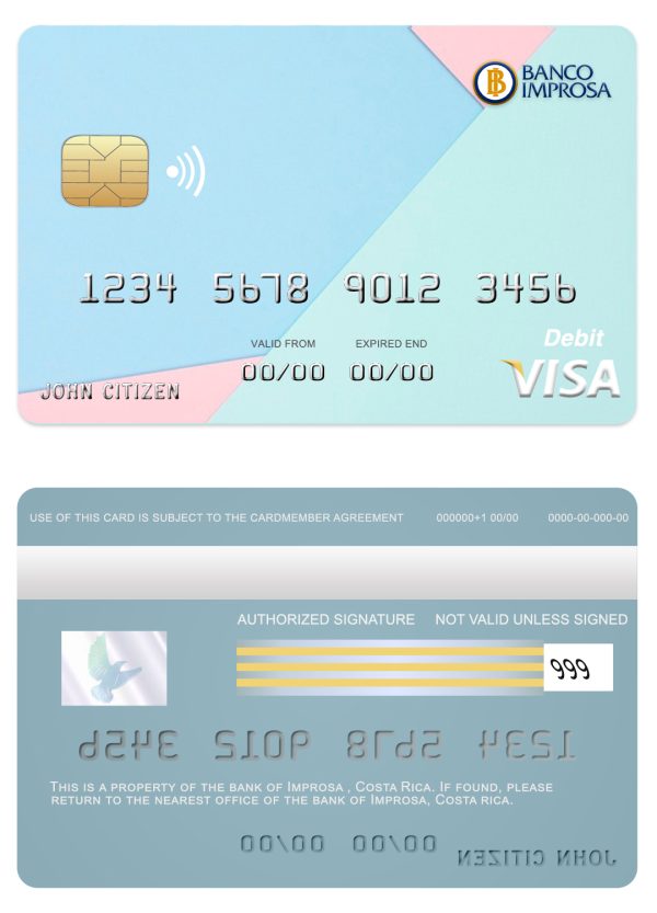 Costa Rica Improsa bank visa credit card 600x833 - Cart