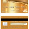 Editable Cuba Nacional bank visa credit card Templates in PSD Format