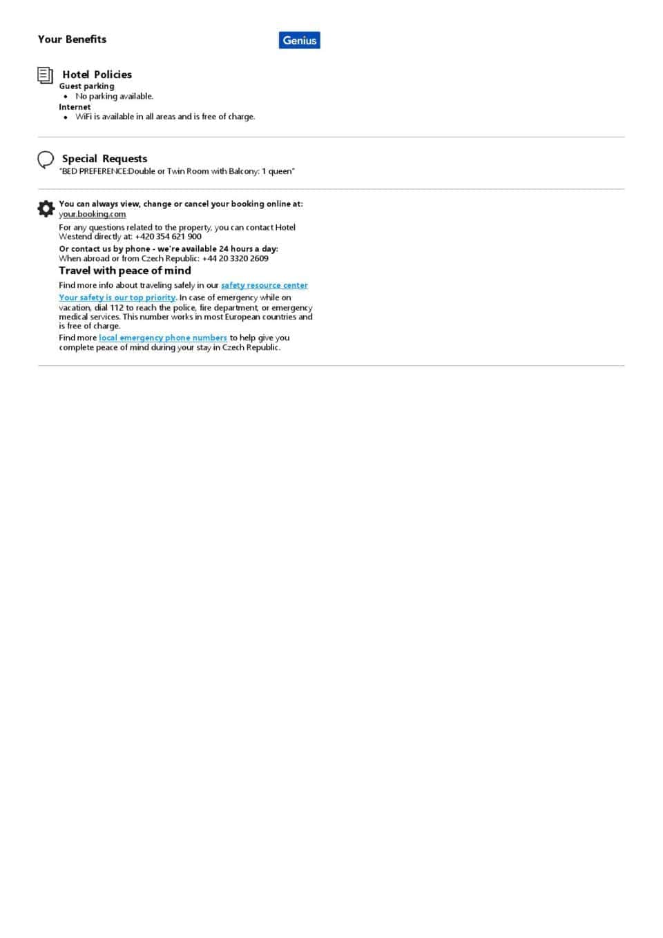 Customizable Czech Republic Airbnb Reservation Template | Word & PDF Formats