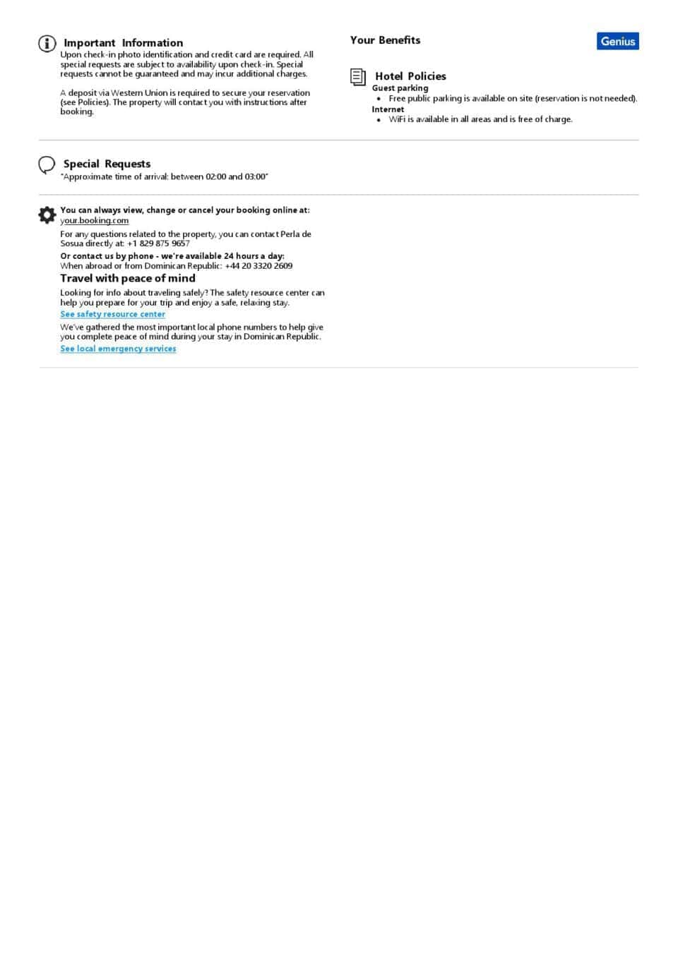 Customizable Dominican Republic Airbnb Reservation Template | Word & PDF Formats