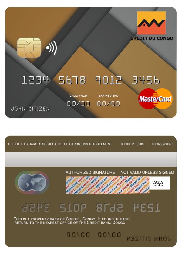 Editable Latvia LPB Bank visa card Templates in PSD Format