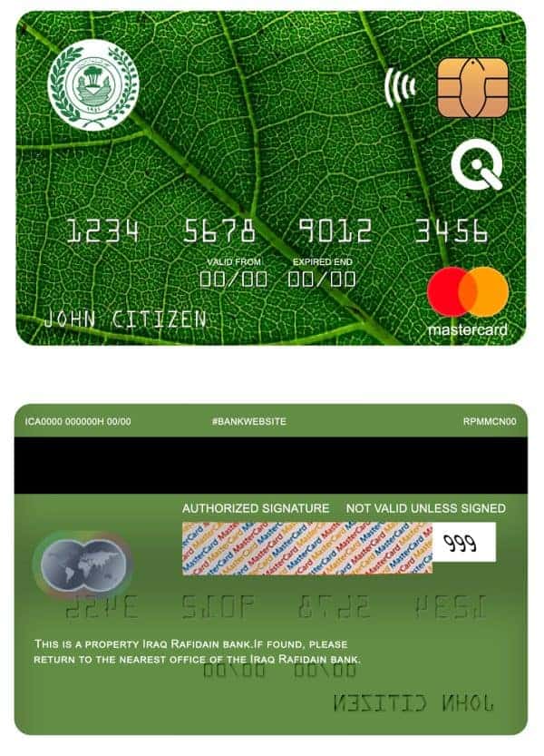 Fillable Iraq Rafidain bank mastercard Templates | Layer-Based PSD