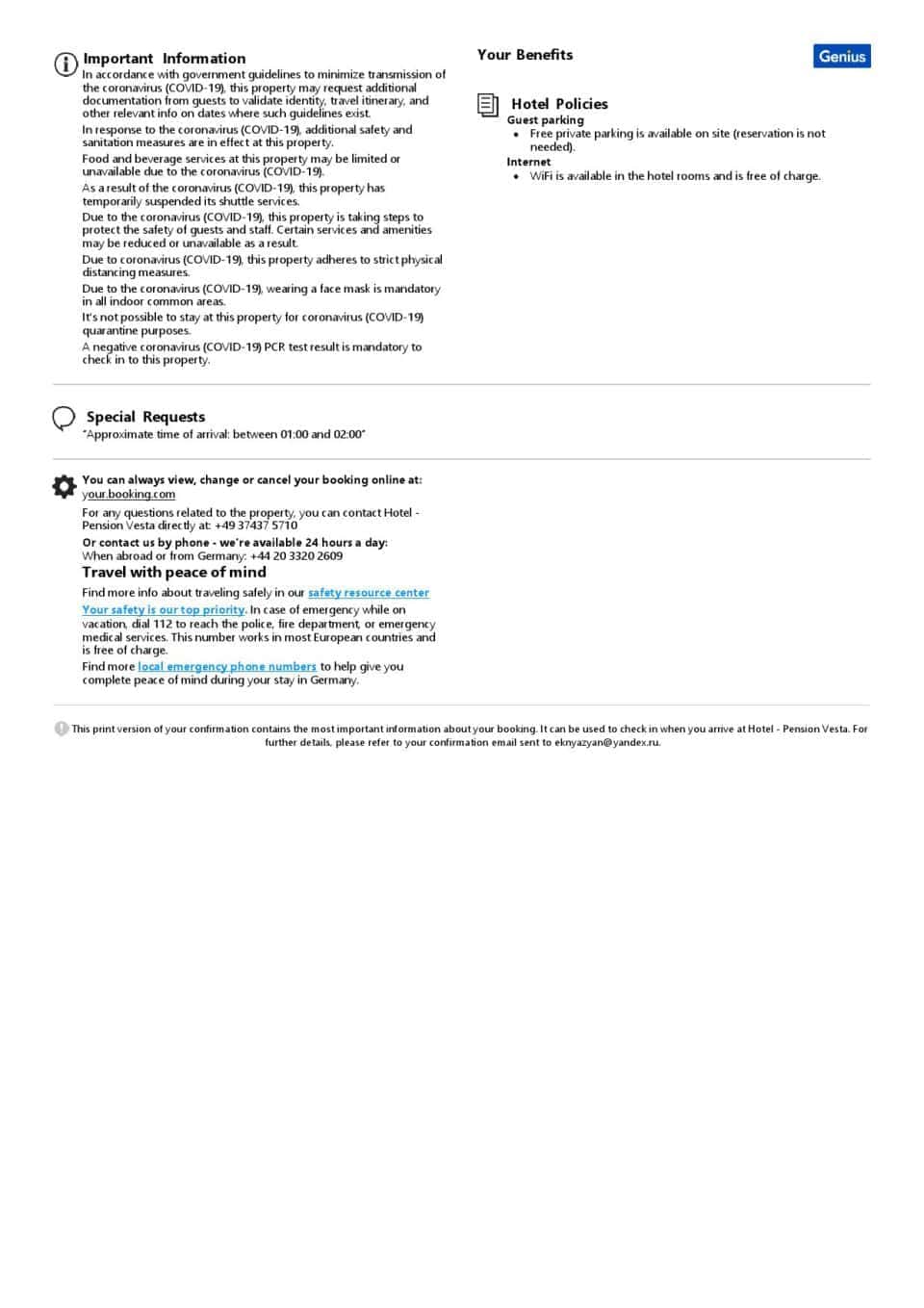 Editable Germany Hotel Booking Form Template | Fillable PDF