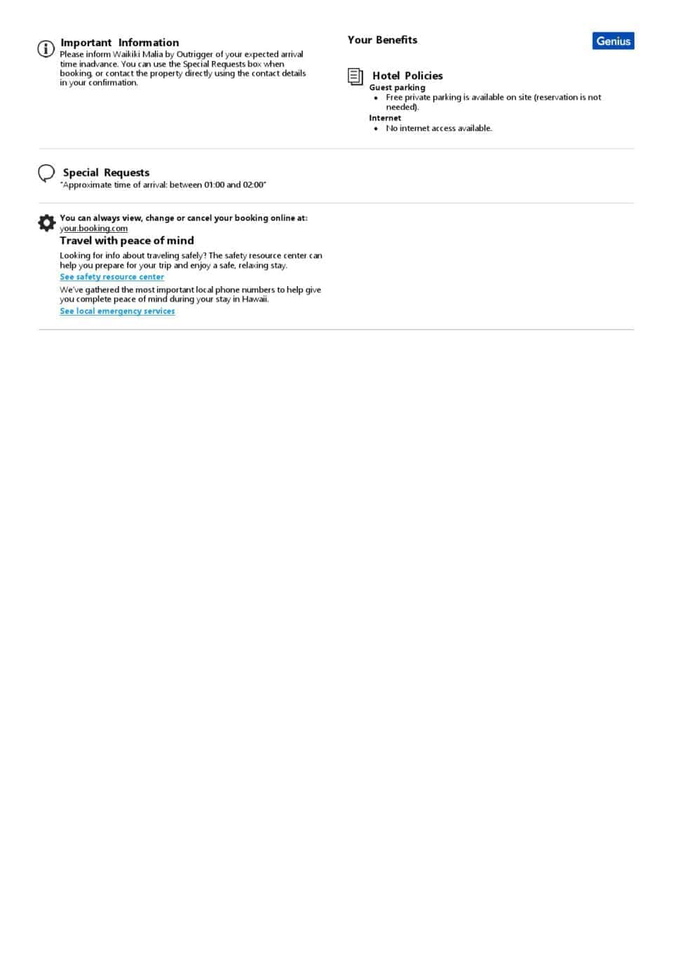 Editable Hawaii Hotel Booking Form Template | Fillable PDF
