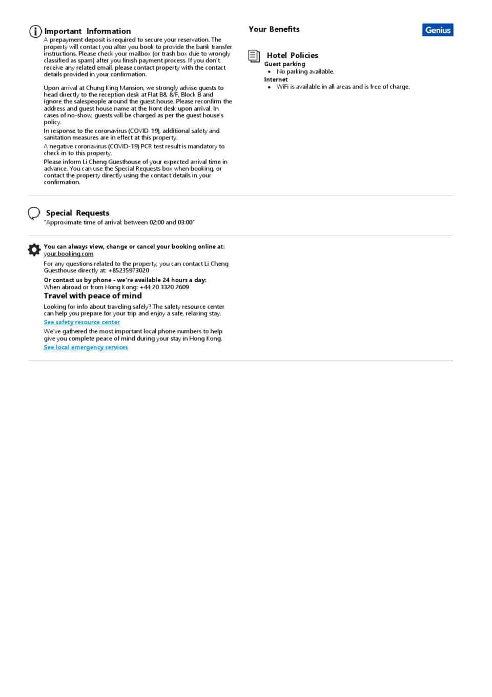 Editable Hong Kong Hotel Booking Form Template | Fillable PDF